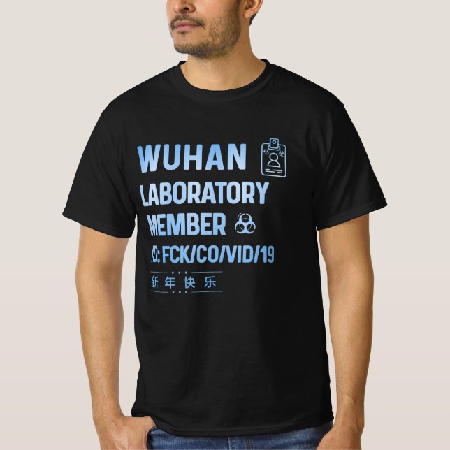 Wuhan Laboratory Virus chinese T Shirt (Framsida)
