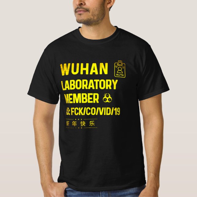 Wuhan Laboratory Virus wuhan T Shirt (Framsida)
