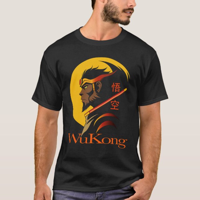 Wukong Monkey King  T Shirt (Framsida)