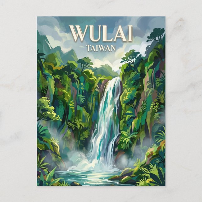 Wulai vattenfall Taiwan Vykort (Framsida)