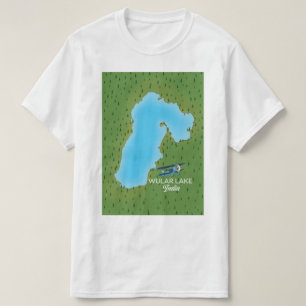 Wular Sjö India karta T Shirt