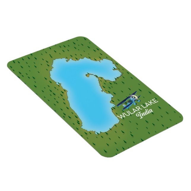 Wularsjön Indien karta Magnet (Högersidan)