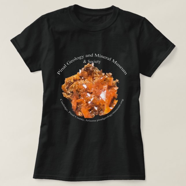 Wulfenitets Logotyp av Pinal Geology Museum T Shirt (Design framsida)