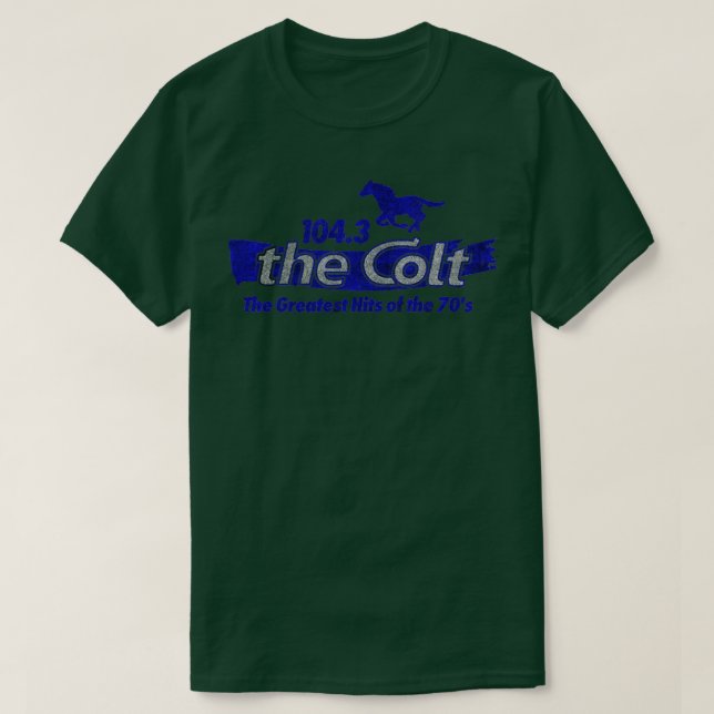 WULT 1043 Colt 90s Baltimore Radio Station T Shirt (Design framsida)