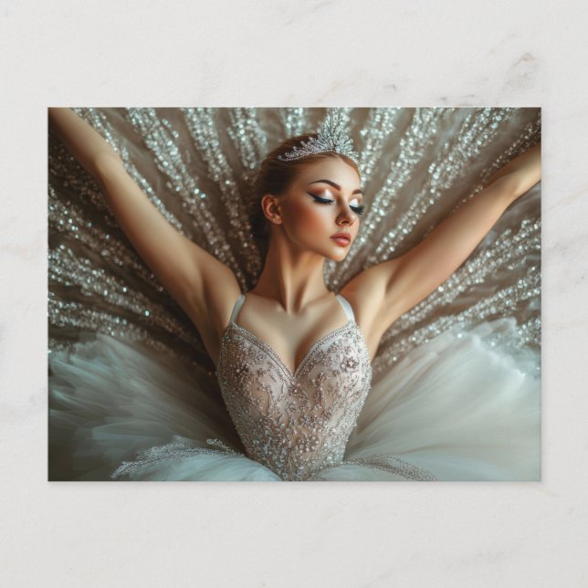 Wunderschöne Ballerina im Tutu  Vykort (Framsida)