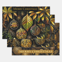 Wunderschönes Weihnachtspapier mit Weihnachtskugel