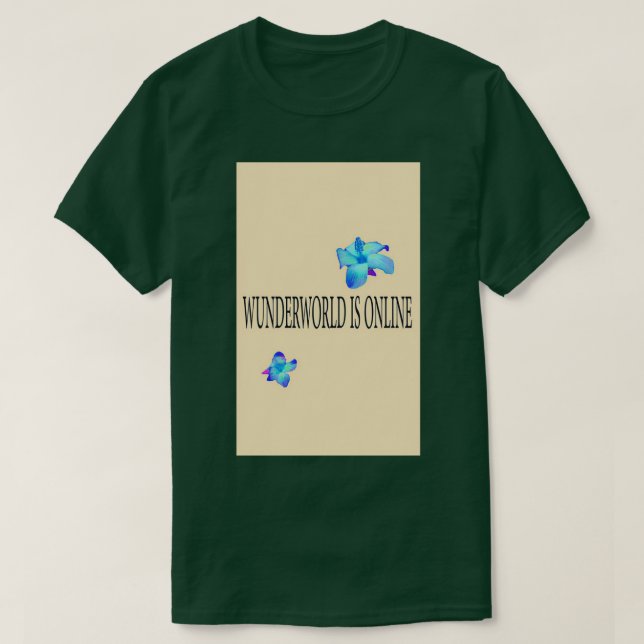 wunderworld är online Blue-blommans utgåva MERCH  T Shirt (Design framsida)