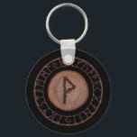 Wunjo - Elder Futhark rune Nyckelring<br><div class="desc">Joy,  tröst,  nöje. Fellowship,  harmoni,  välstånd. Glory,  andlig belönar,  men också möjligheten att gå "över toppen". Om man är återhållsam så är meningen allmän framgång och erkännande av värde. Wunjo Reversed eller Merkstave: Stultifiering,  sorg,  strife,  alienation. Delirium,  berusning,  innehav av högre krafter,  opraktisk entusiasm. Raging frenzy,  berserker.</div>