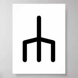 WUNJO Nordisk Run (Glädje, Harmoni) | Elder Futhar Poster