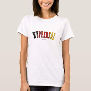 Wuppertal i tysklanda medborgareflaggafärger t-shirt