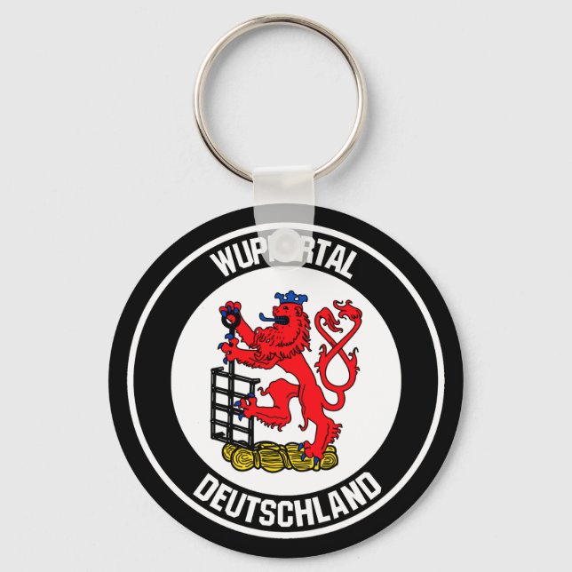 Wuppertal Round Emblem Nyckelring (Framsida)