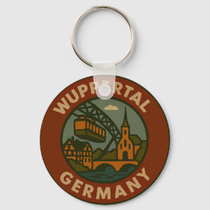 Wuppertal Tyskland Stad Konst Nyckelring