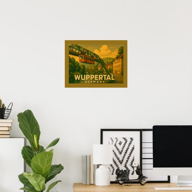 Wuppertal Tyskland Stad Konst Poster (Hemmakontoret)