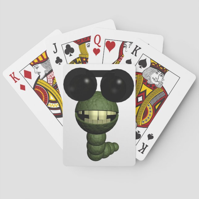 Wurm mit Sonnenbrille Kortlek (Baksidan)