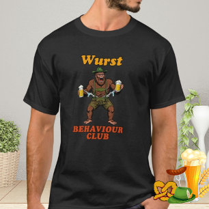 Wurst Behavior Klubb for Oktoberfest and Bigfoot T Shirt