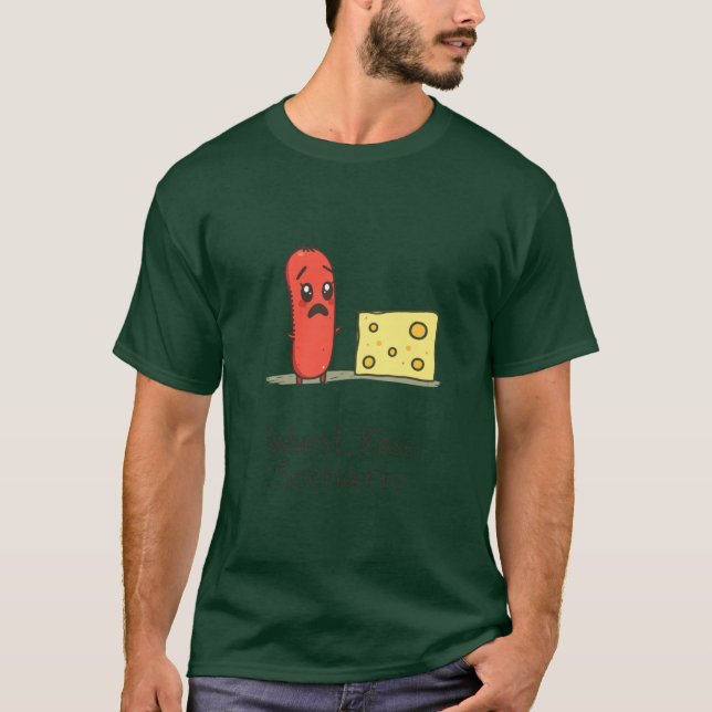 Wurst Kse Scenario Funny German Food Pun T Shirt (Framsida)