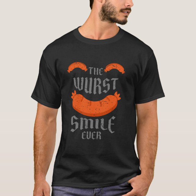 Wurst Smile nånsin Wurst Sause från Oktoberfe T Shirt (Framsida)