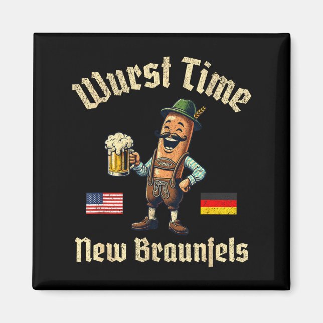 Wurst Time Wurst Fest German Beer Festival New Bra Magnet (Framsidan)