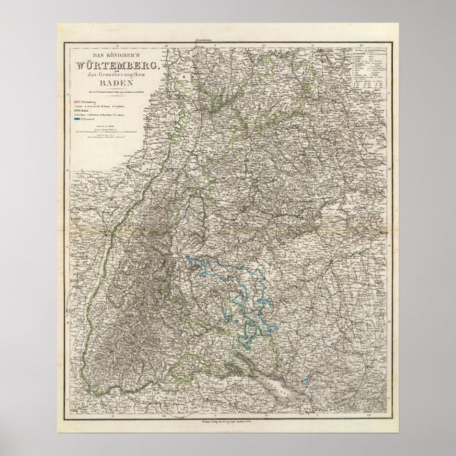 Wurtemberg, Baden Poster (Framsidan)
