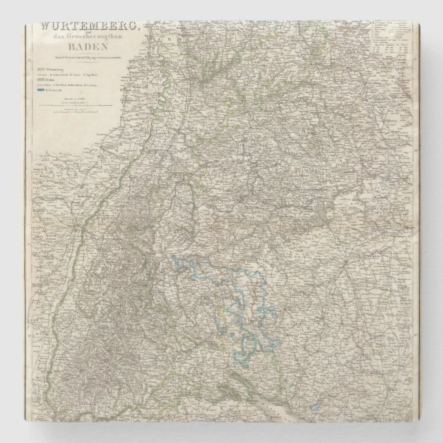 Wurtemberg Baden Stenunderlägg (Framsidan)