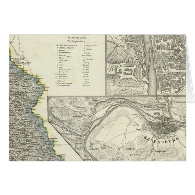 Wurzburg, Bayern, Regensburg Hälsningskort (Framsidan Horizontal)