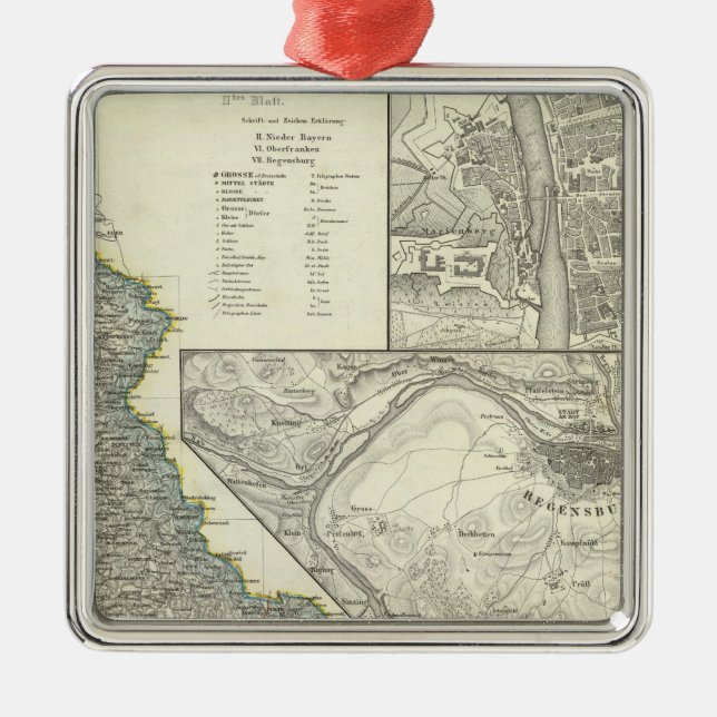 Wurzburg Bayern, Regensburg Julgransprydnad Metall (Framsidan)