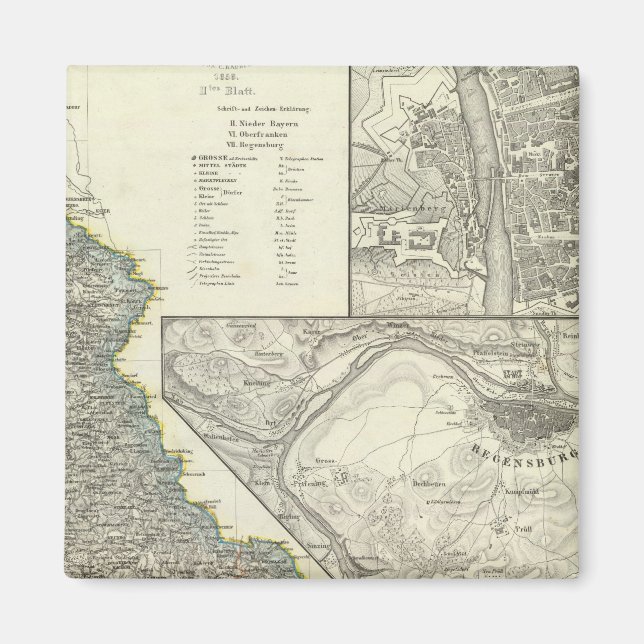 Wurzburg, Bayern, Regensburg Magnet (Framsidan)