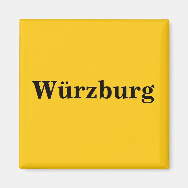 Würzburg  Magnet Schild Gold Gleb (Framsidan)