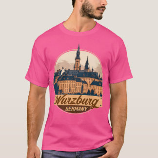 Wurzburg-Tyskland-Retro T Shirt