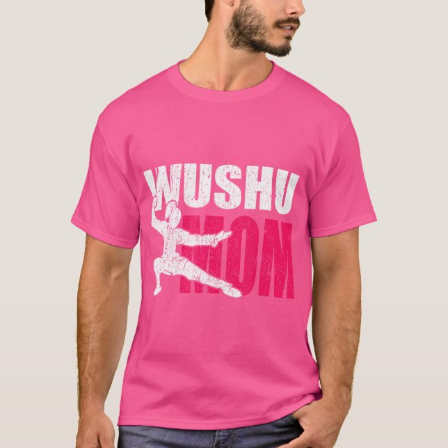 Wushu Mamma Gift Idea Mma Kung fu Coola Wushu Unif T Shirt (Framsida)