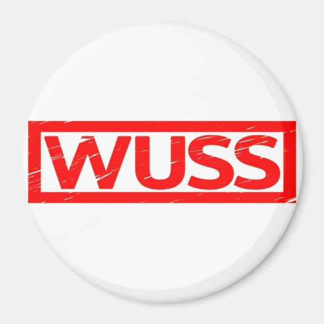 Wuss Frimärke Magnet (Framsidan)
