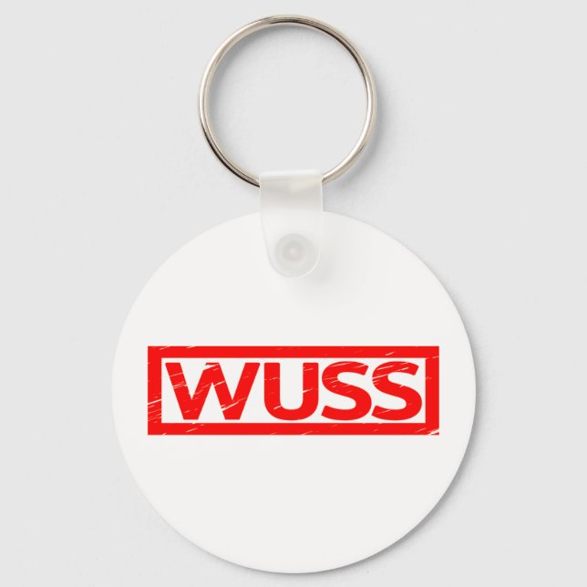 Wuss Frimärke Nyckelring (Framsida)