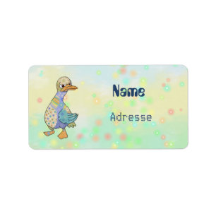 wütende Ente Adressetikett