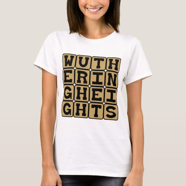 Wuthering Heights, Emily Bronte Novel Tee Shirt (Framsida)