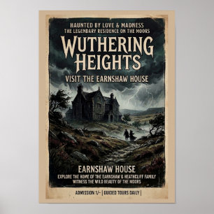 Wuthering Heights Gotisk Hedmark Vintage Resa Poster