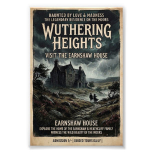 Wuthering Heights Gotisk Hedmarksväg Vintage Resa Fototryck