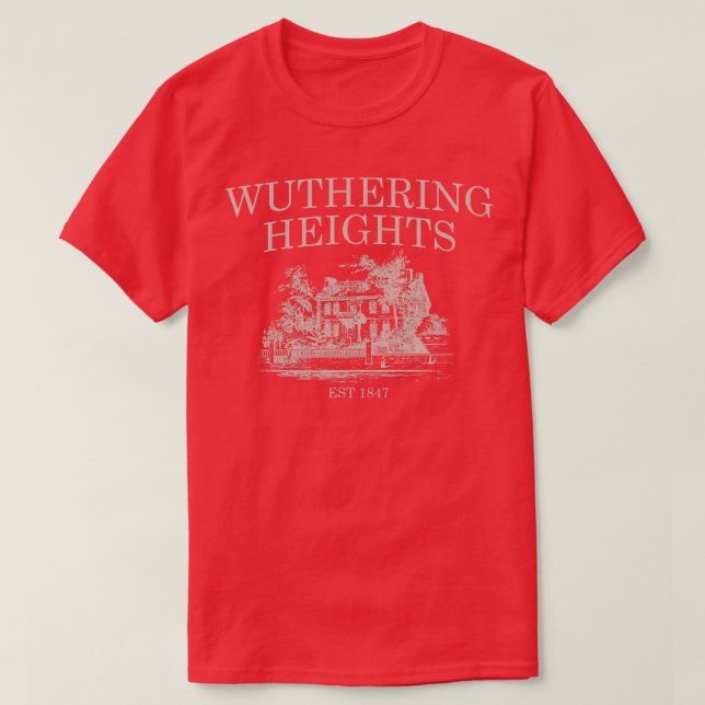 Wuthering Heights Heathcliff bokish Bronte syster T Shirt (Design framsida)