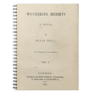 Wuthering Heights originalbokomslag 1847 Anteckningsbok