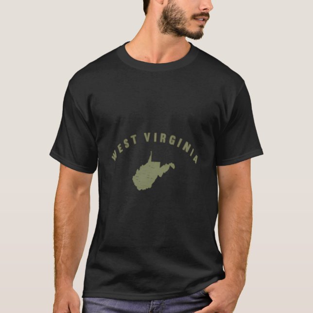WV Home State Manar Sports Väster Virginia T Shirt (Framsida)