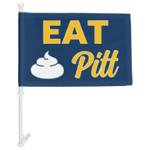 WVU Ät det PITT Bilflagga - Blå