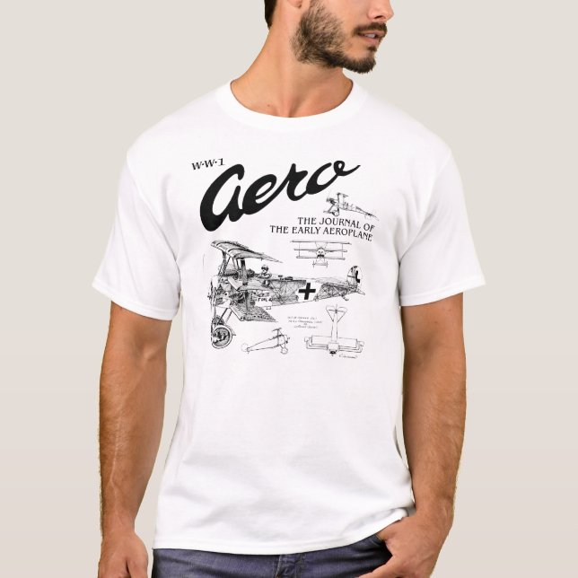 WW1 Aero TriplaneT-tröja för Fokker Dr.1 Tee (Framsida)