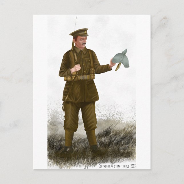 WW1 British "Tommy" Postcard Vykort (Framsida)