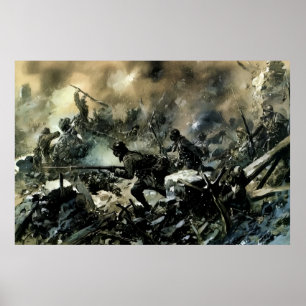 WW1 Fransk Striden mot Verdun-striden Poster