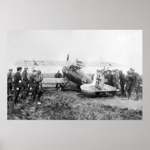 WW1 German Fighter Flygplan, 1910-talet Poster