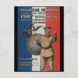 WW1-insamlingskort 1914 CANADA PROPAGANDA Vykort