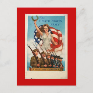 WW1-insamlingskort 1917 US PROPAGANDA Vykort