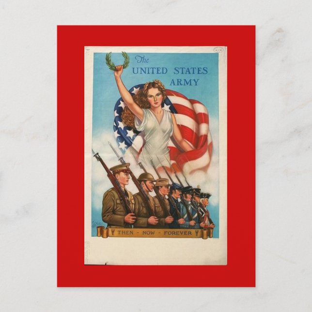 WW1-insamlingskort 1917 US PROPAGANDA Vykort (Framsida)