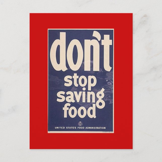 WW1-insamlingskort 1917 US PROPAGANDA Vykort (Framsida)