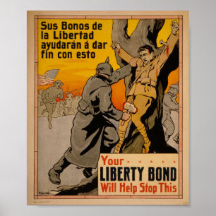 WW1 Liberty bonds propaganda poster
