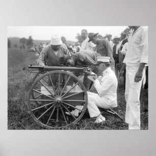 WW1 Maskin Gun, 1917 Poster